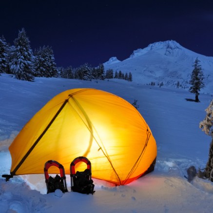 Mountain Hardware, Drifter . You could easily end up camping in snow like this in early June in the Northern Rockies, be prepared.